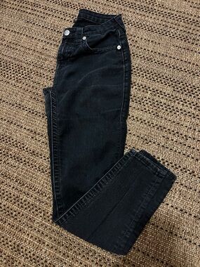 True Religion Women's Skinny Jeans in Black Denim